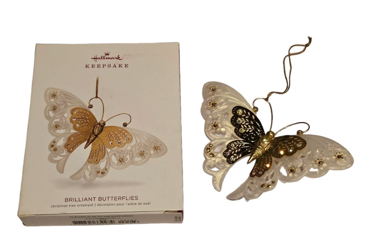 2018 Hallmark Golden Brilliant Butterflies 2nd in the Series Christmas Ornament