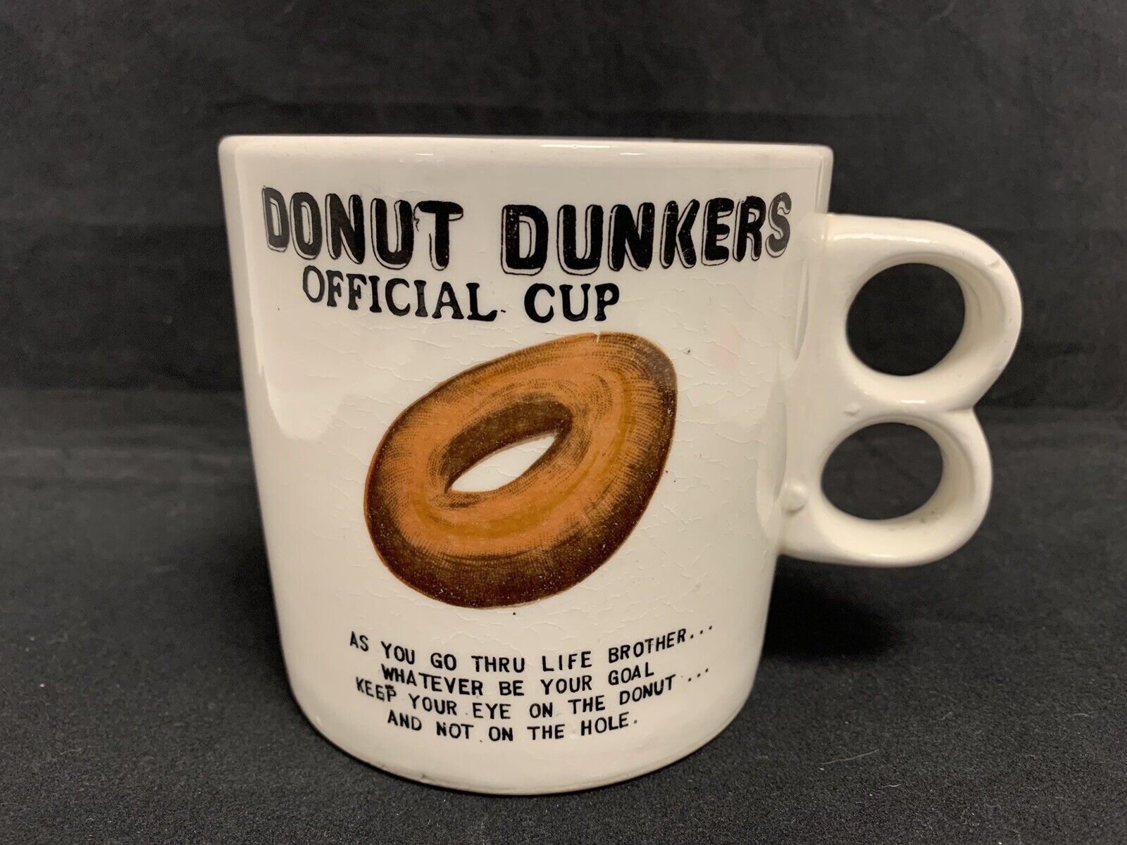 VTG Official Donut Dunkers Mug Cup National Dunking Official Rules 2 Fingers