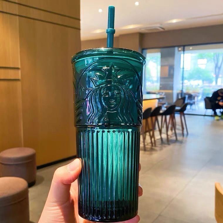 Starbucks Tumbler Sakura Double Glass Straw Cup 591 ml+ Cherry Blossom Plug