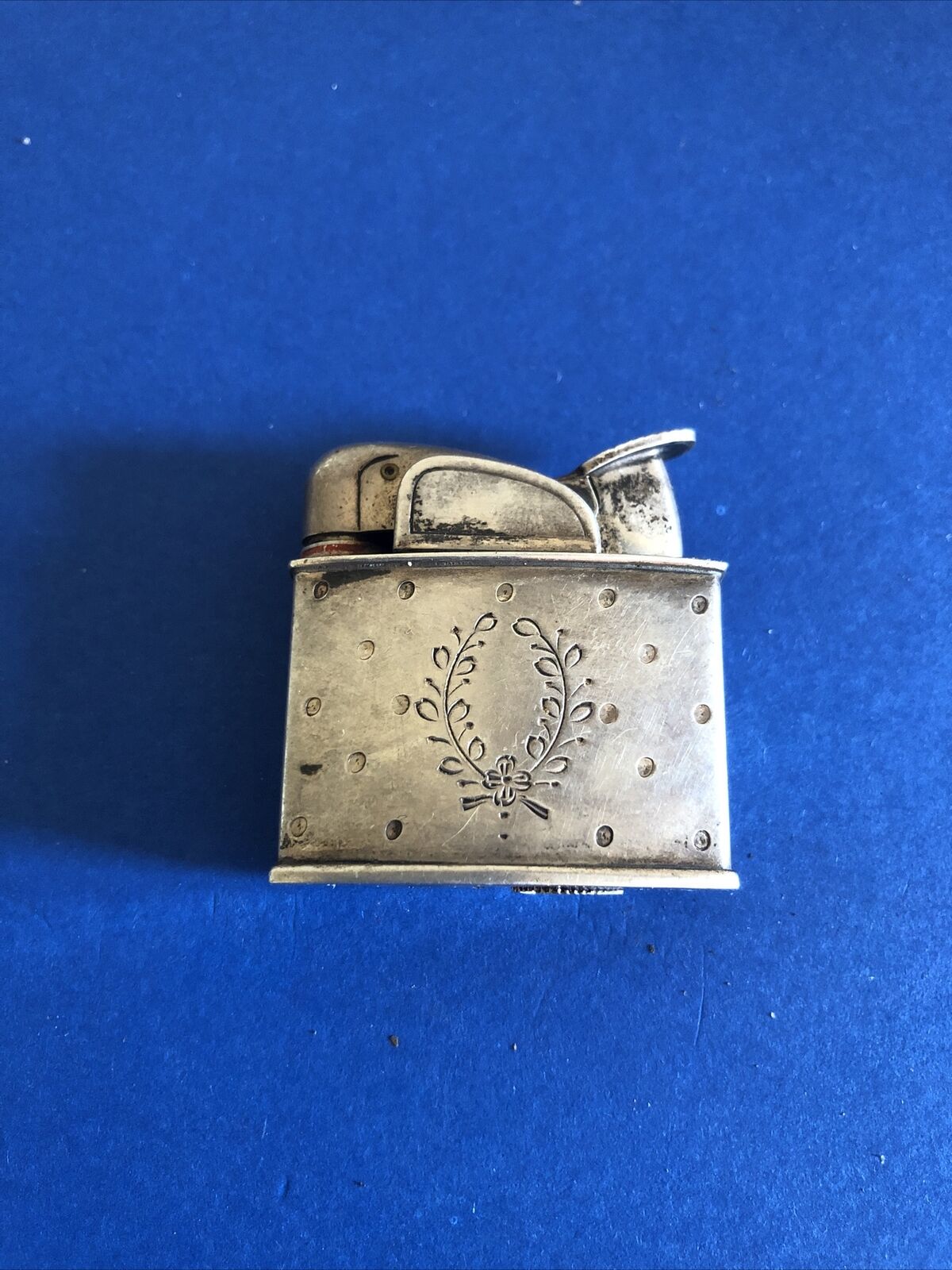 Antique Sterling Silver Pocket Cigarette Lighter by Evans, circa 1945