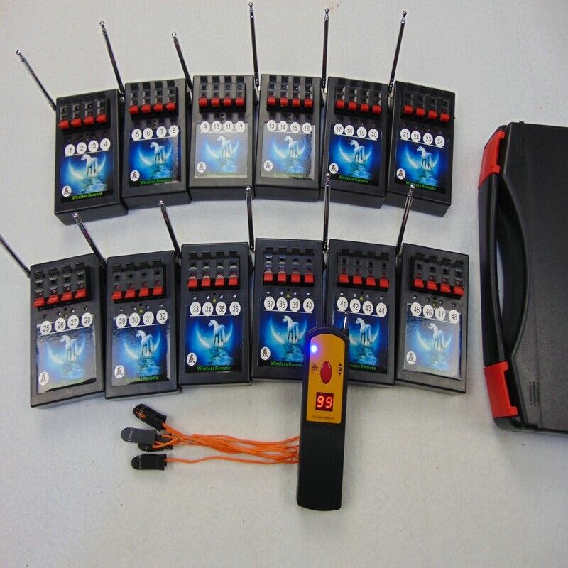 Display Profe Smart Key BILUSOCN 48 Cues Wireless switch fireworks firing system