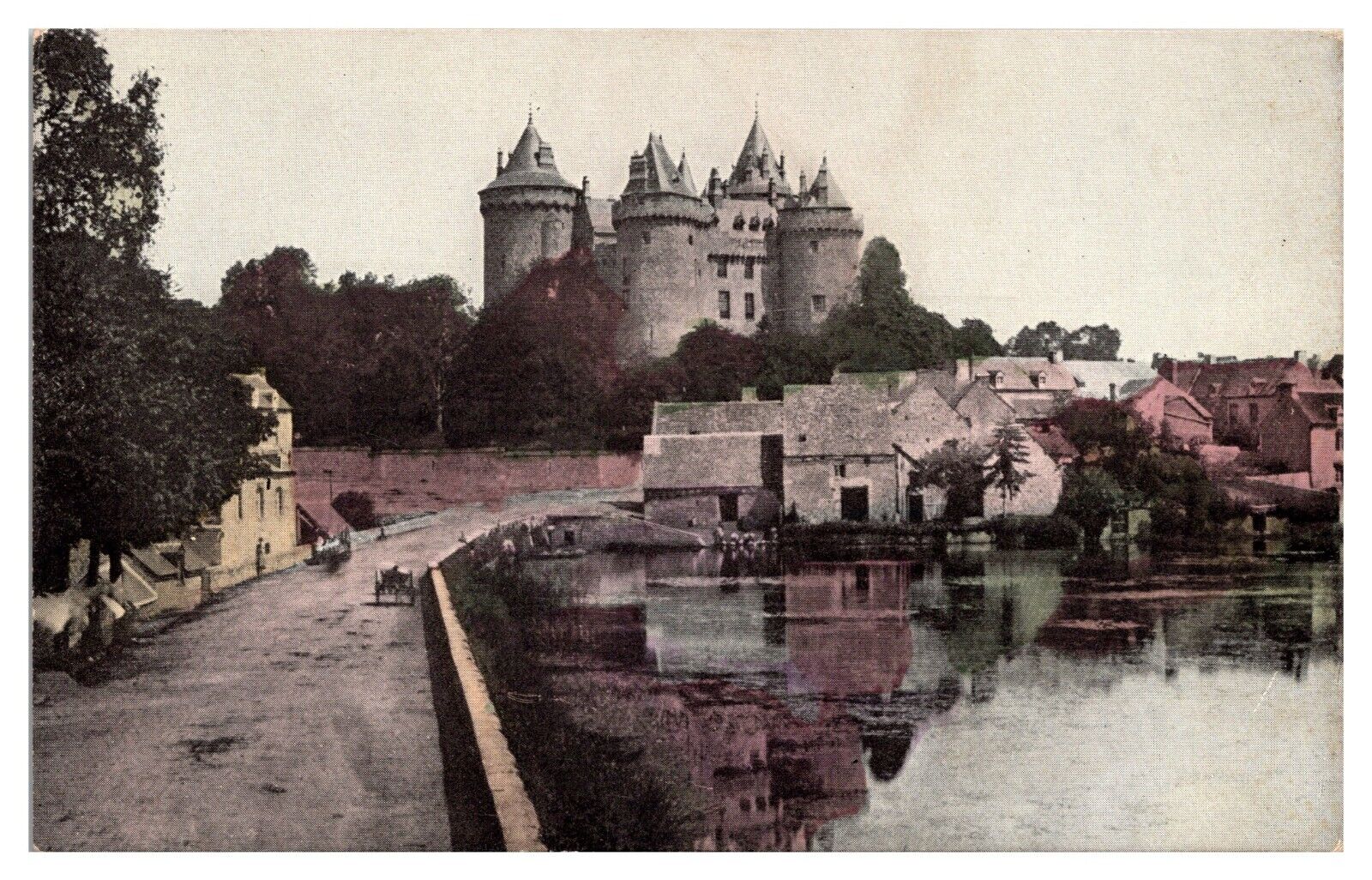 Antique View of Chateau Binard, Castle, Bay Scene, France Postcard
