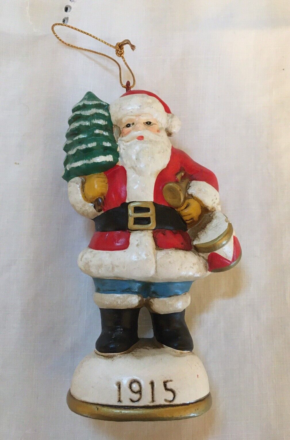 Vtg 1984 Christmas Eve Inc 1915 Santa Ornament 5”