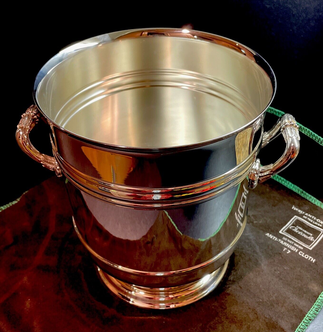 NEW Vintage CHRISTOFLE Silver Plated champagne cooler Wine Bucket