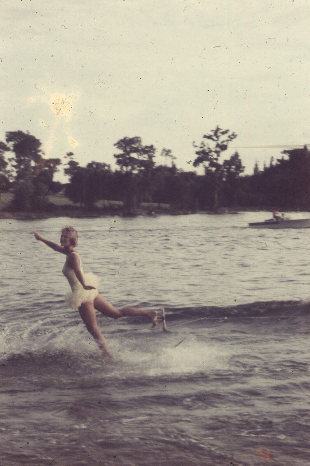 Vintage 35mm Slide-Woman Waterskier 1950s-60s