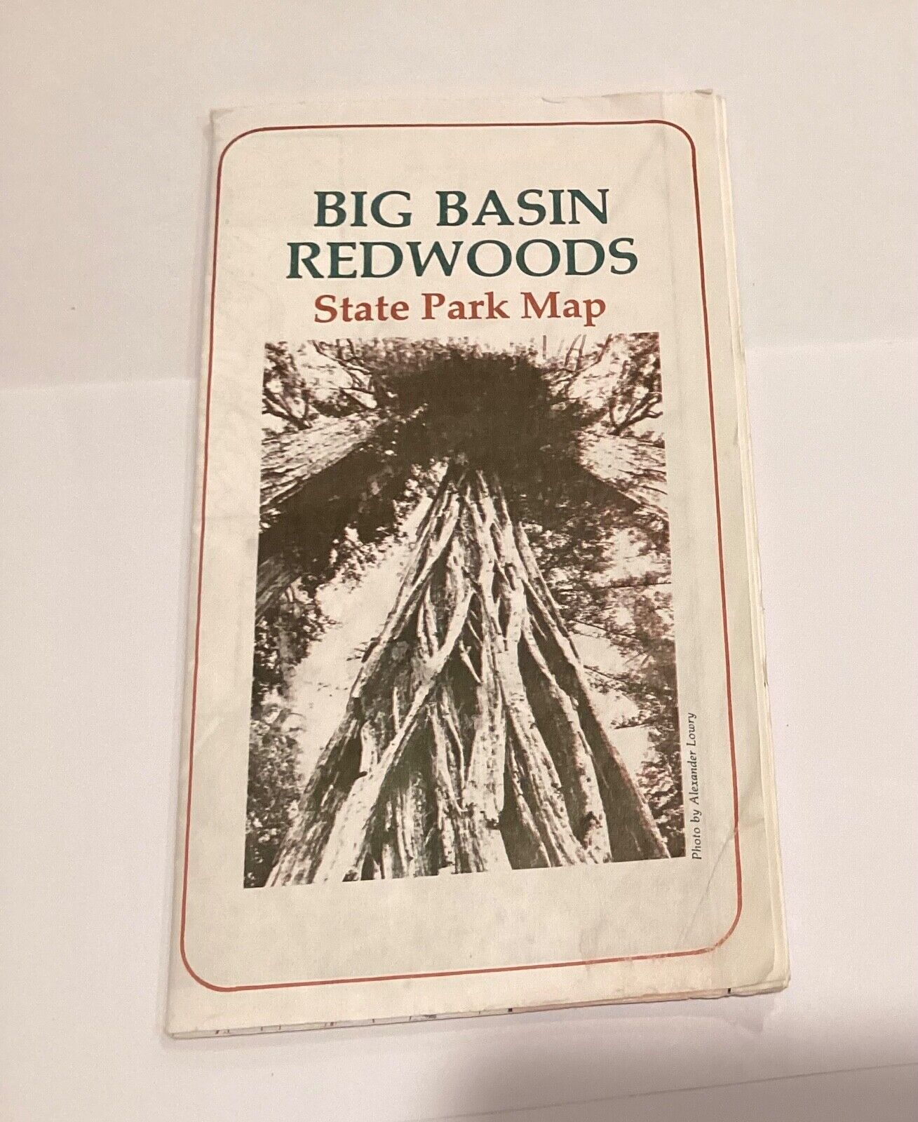 Big Basin Redwoods State Park California Map N3