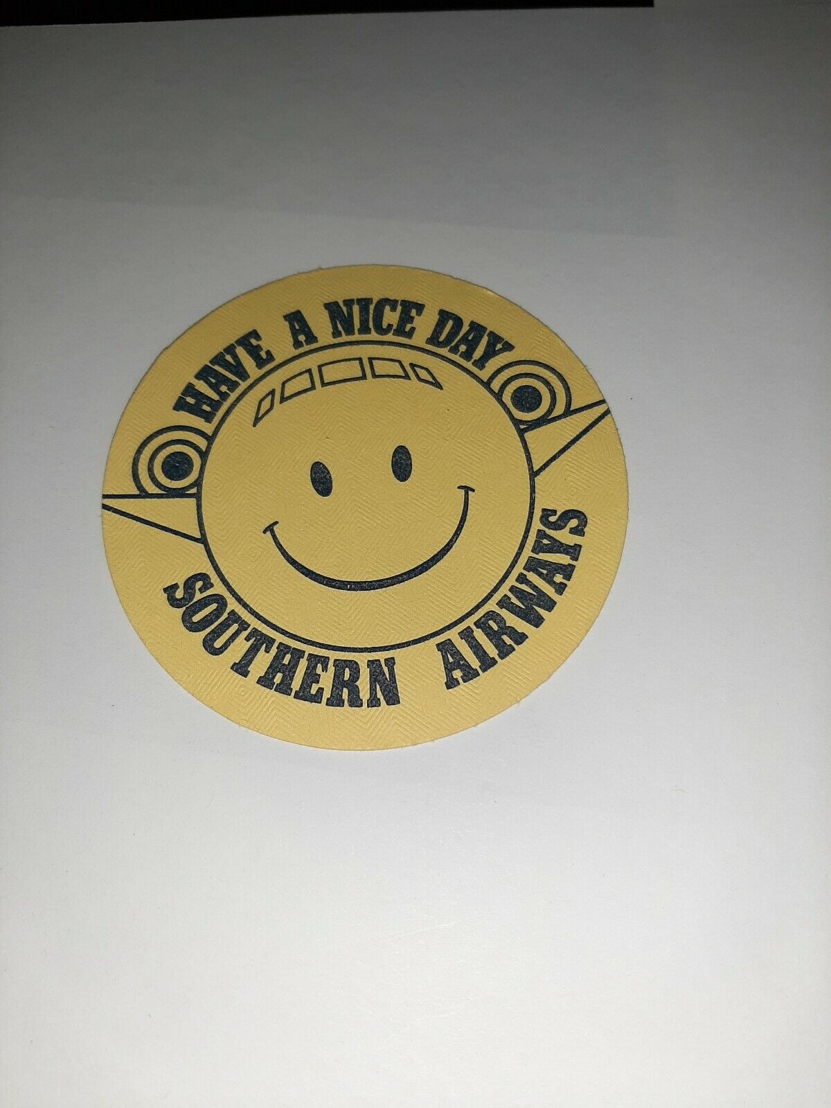 Southern Airways Airlines Coaster - Cardboard - Have A Nice Day