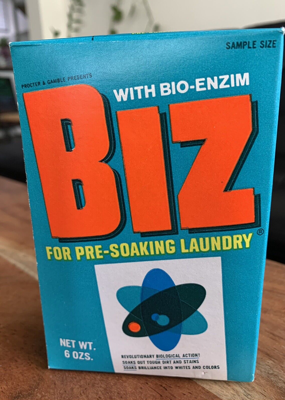 Vintage Biz Laundry Pre-Soak Powder Sample Size SMALL 6oz New Unopened Box NOS