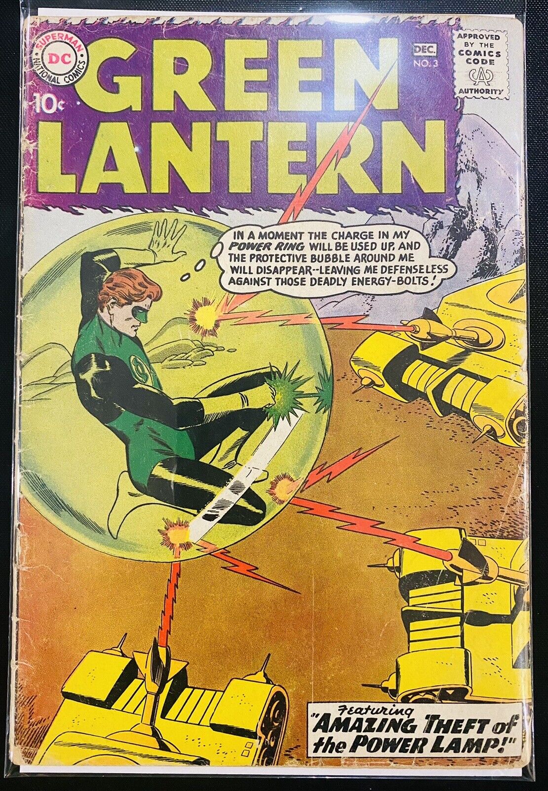 Green Lantern #3 December 1960 Amazing Theft Of The Power Lamp
