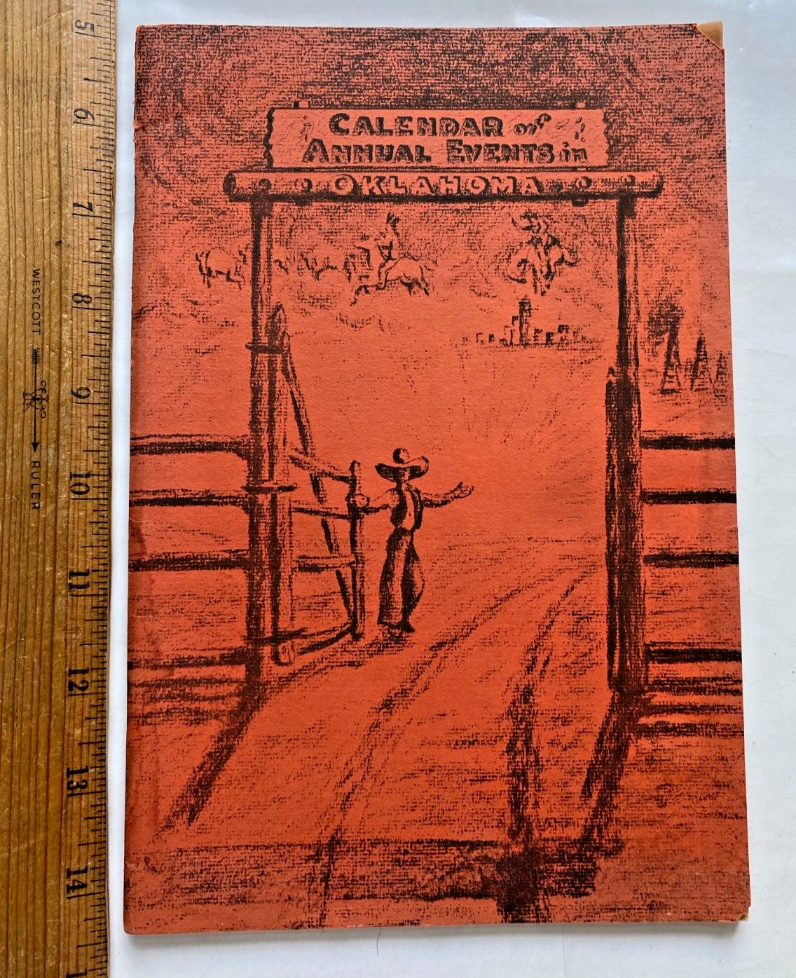 RARE 1938 Writers Work Project Booklet. Calendar of Events in Oklahoma. Thompson