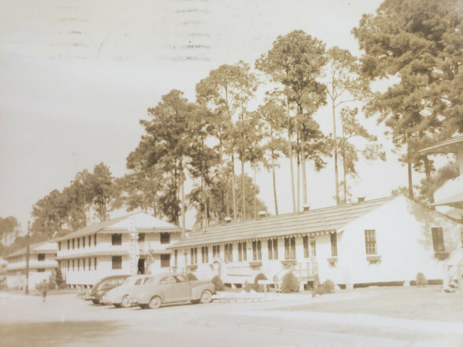 C 1946 Processing Area & 4th St Keesler Field Biloxi MS RPPC Real Photo Postcard