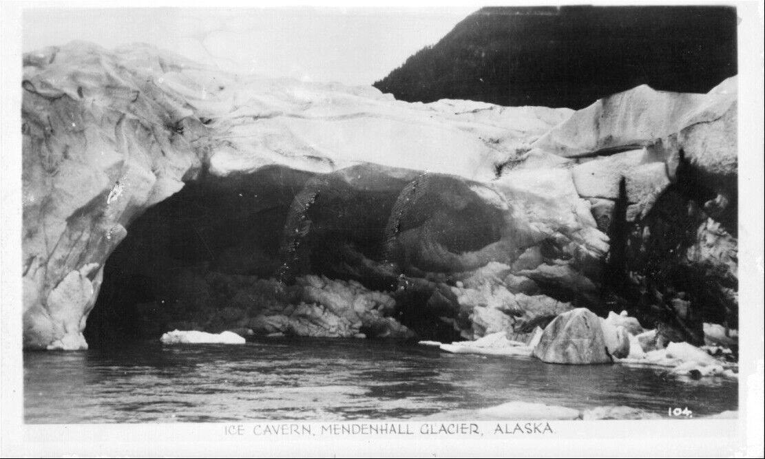 REAL PHOTO ICE CAVERN,MENDENHALL GLACIER,ALASKA