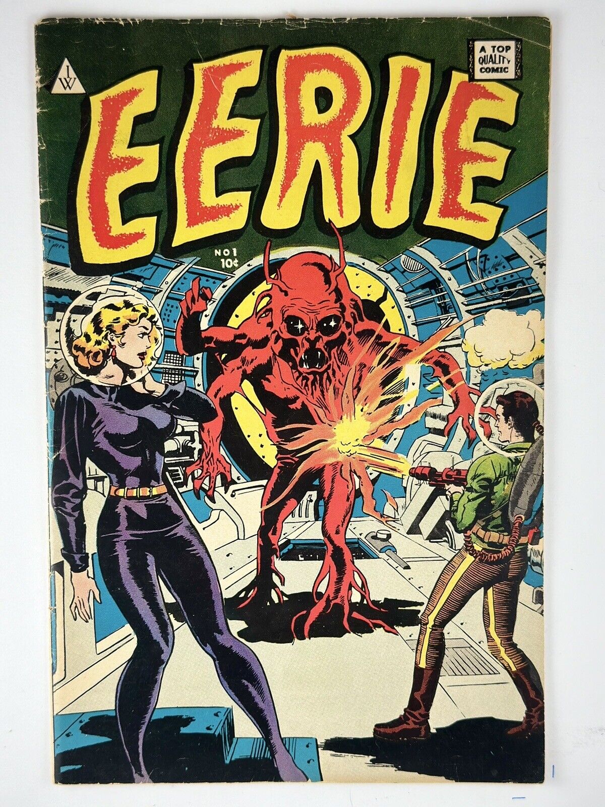 Eerie #1 Wally Wood Art First Issue Sci-Fi Horror  IW Comic 1964 - Mid Grade