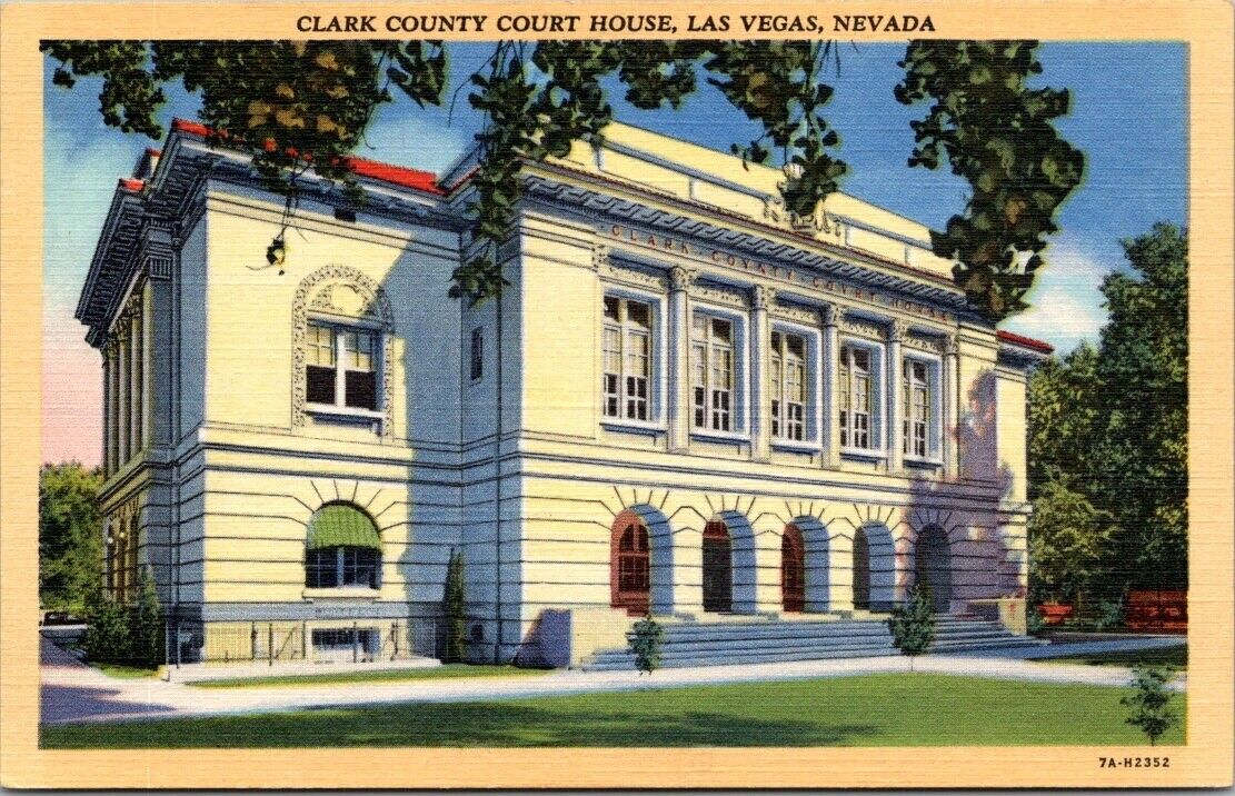 Las Vegas Nevada NV Clark County Court House  Vintage Postcard Unposted