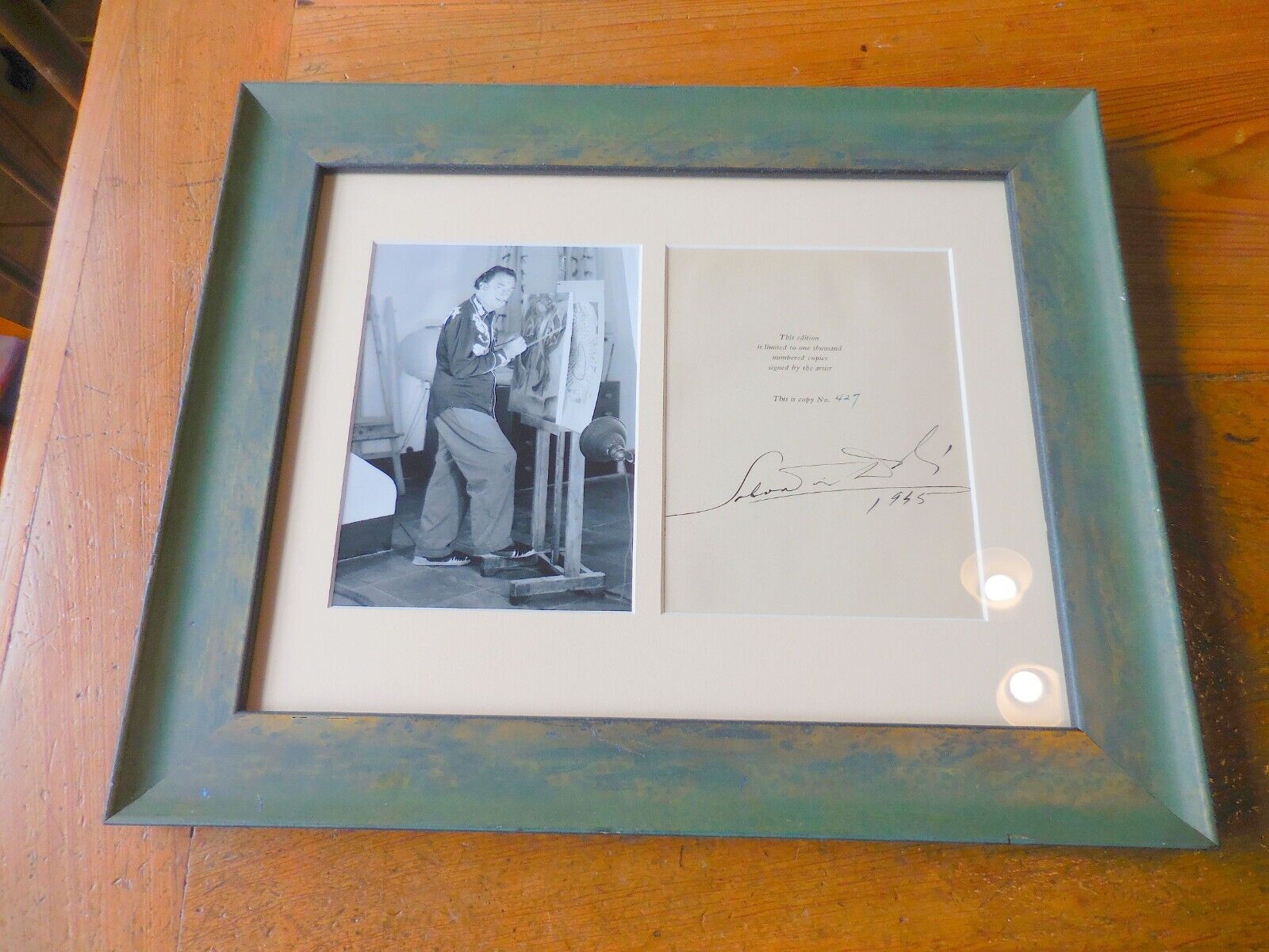 Salvador Dali Fountain Pen Signature Signed/Numbered Photograph Framed