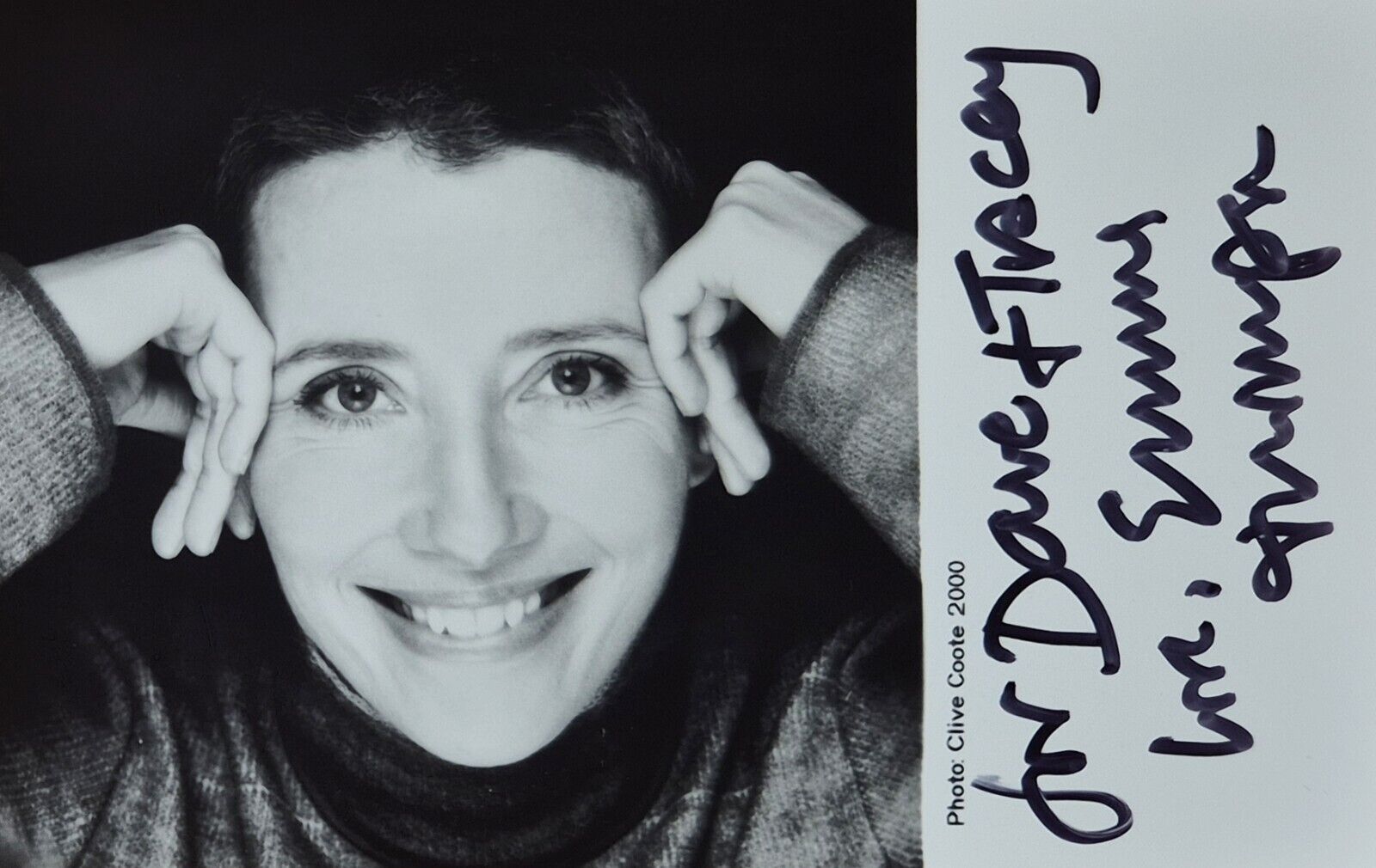 Emma Thompson Personalized original autograph  14x8.5cm