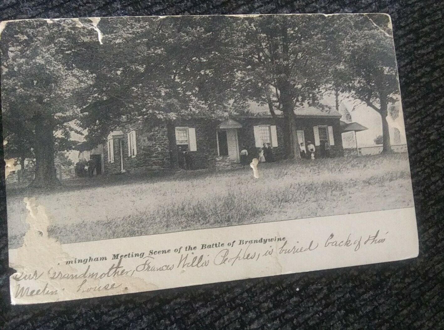 1907 Postcard Battle of Brandywine Sept 11, 1777 Old PA. Friends  Meeting House