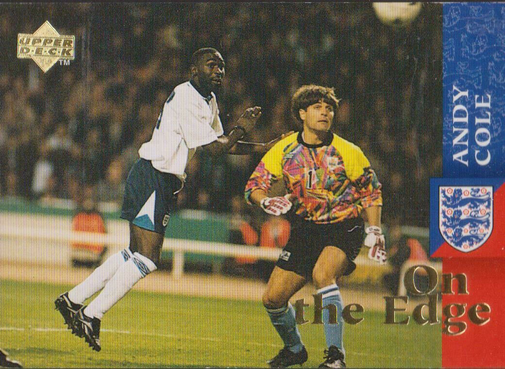 1997/1998 Upper Deck England Card: ON THE EDGE ANDY COLE CARD #71