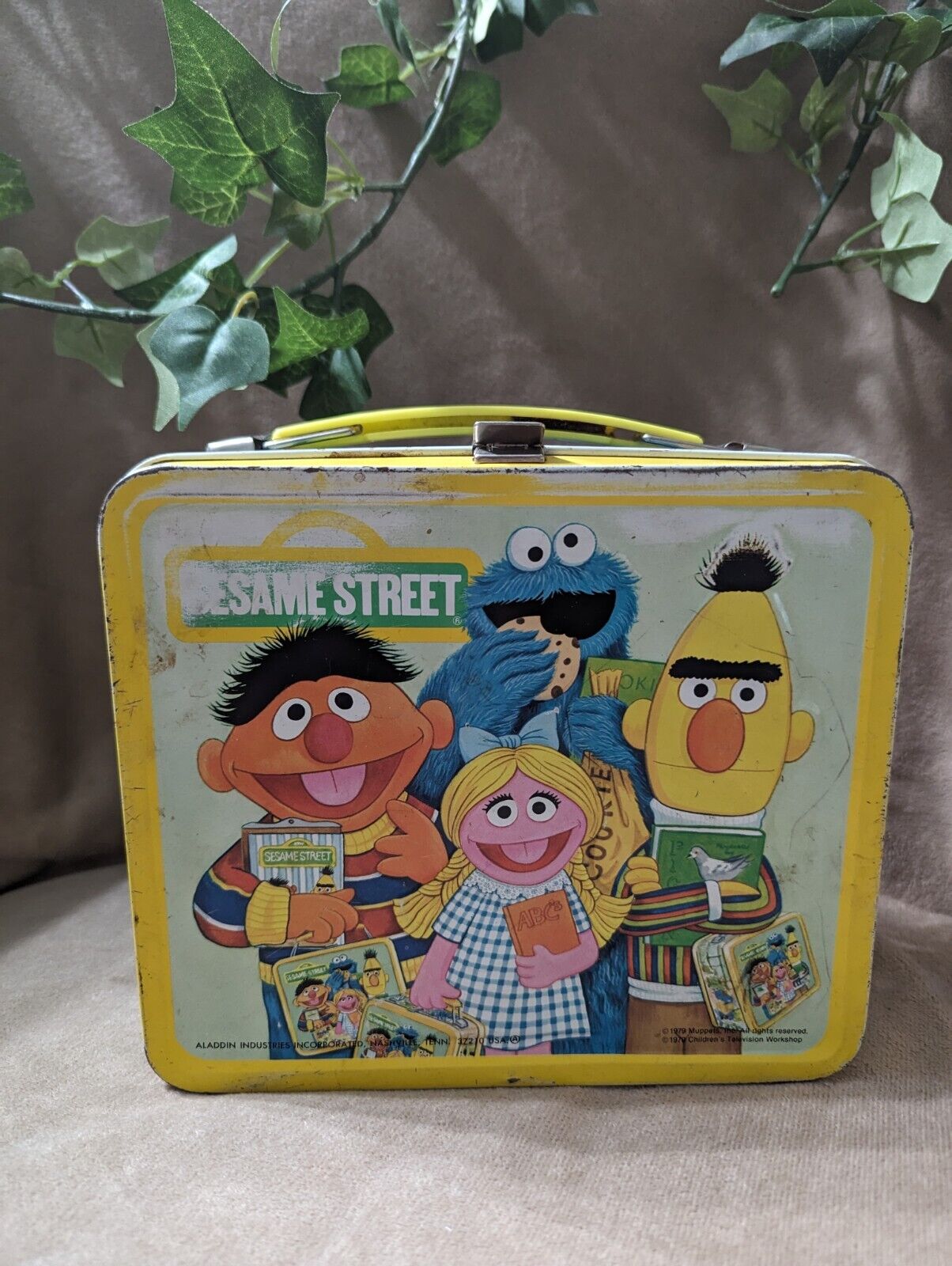 Vintage Sesame Street Metal Lunch Box 1979 NO THERMOS