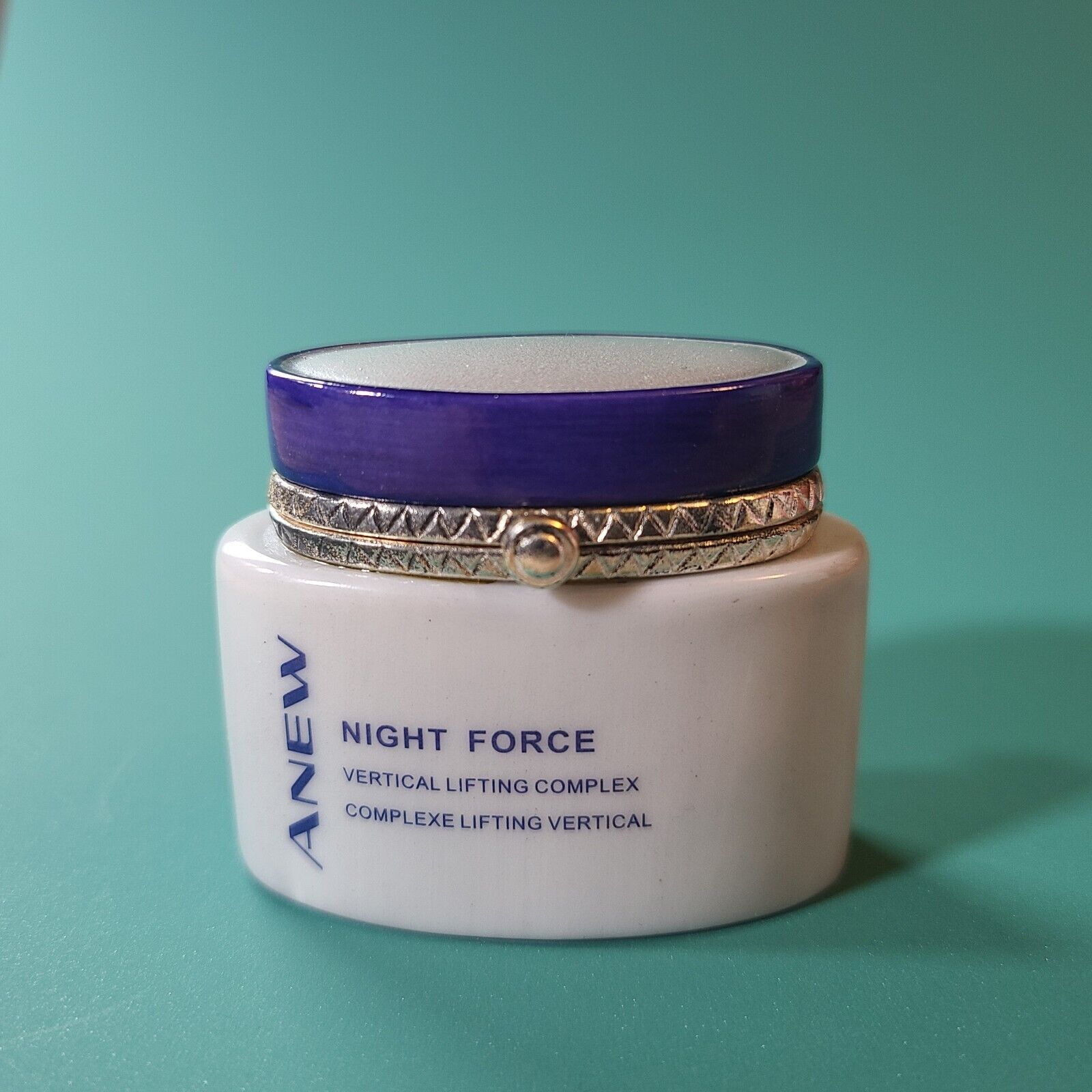AVON ANEW Night Force Jar Trinket Box 1999 Exclusively for Avon Representatives