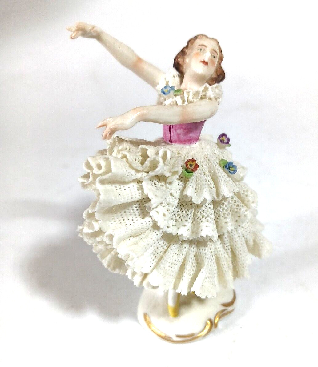 Ballerina with skirt Porcelain Ceramic Figurine 4\