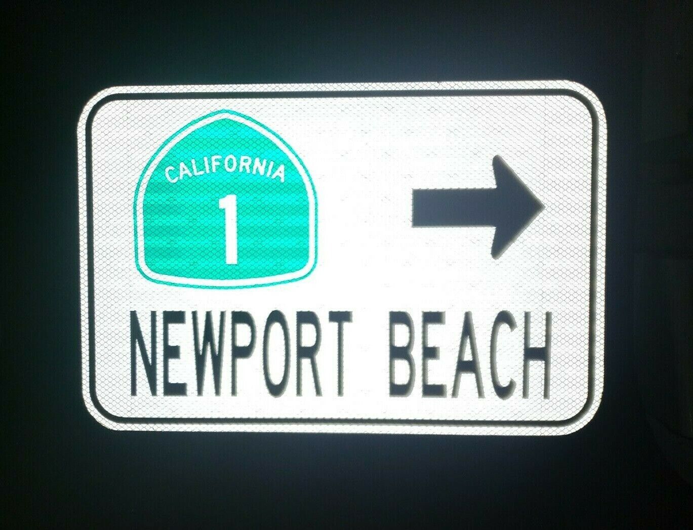 NEWPORT BEACH HWY 1 route road sign, California, Pacific Coast Hwy, Balboa Pier
