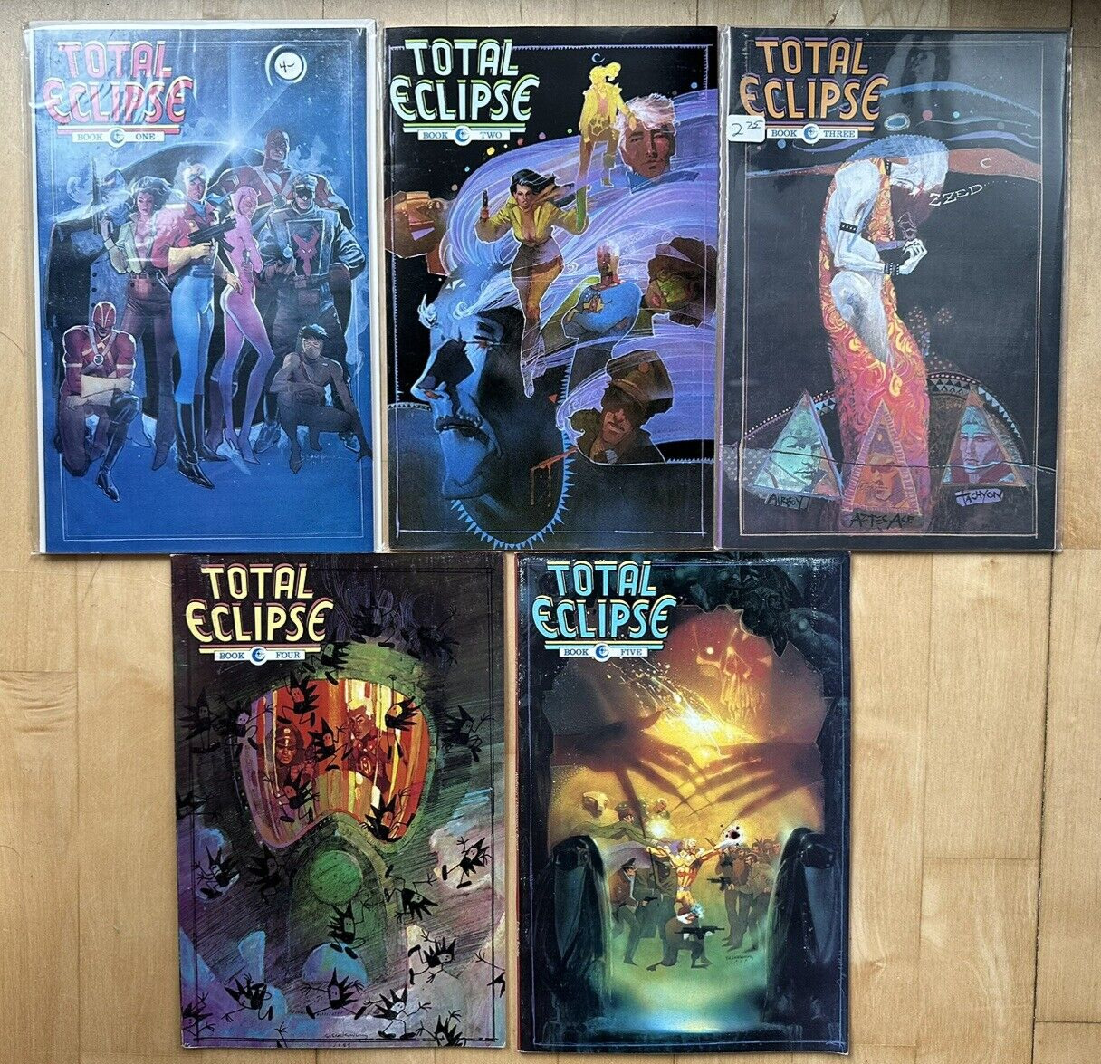 Total Eclipse 1-5 Set Complete + extras 1988 Marv Wolfman Bill Sienkiewicz FN/VF