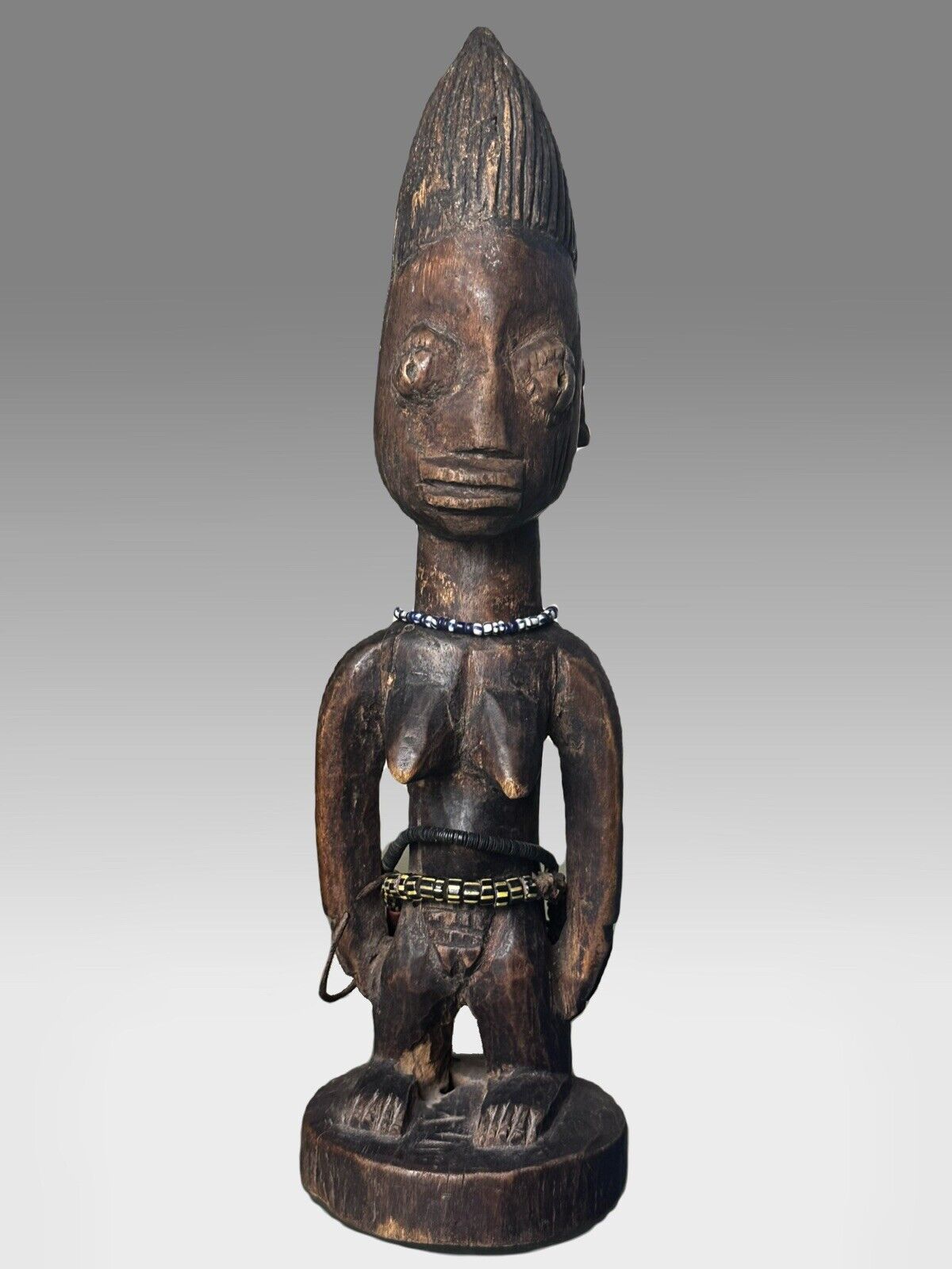 African Yoruba Ere Ibeji Figure 11” tall