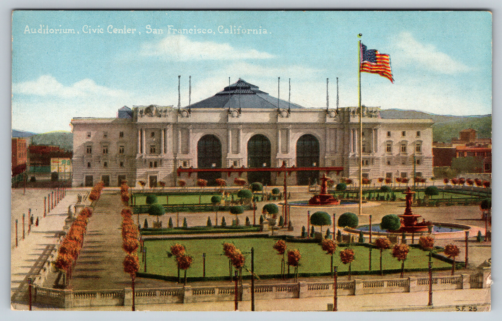 c1910s Auditorium Civic Center San Francisco CA Antique Postcard