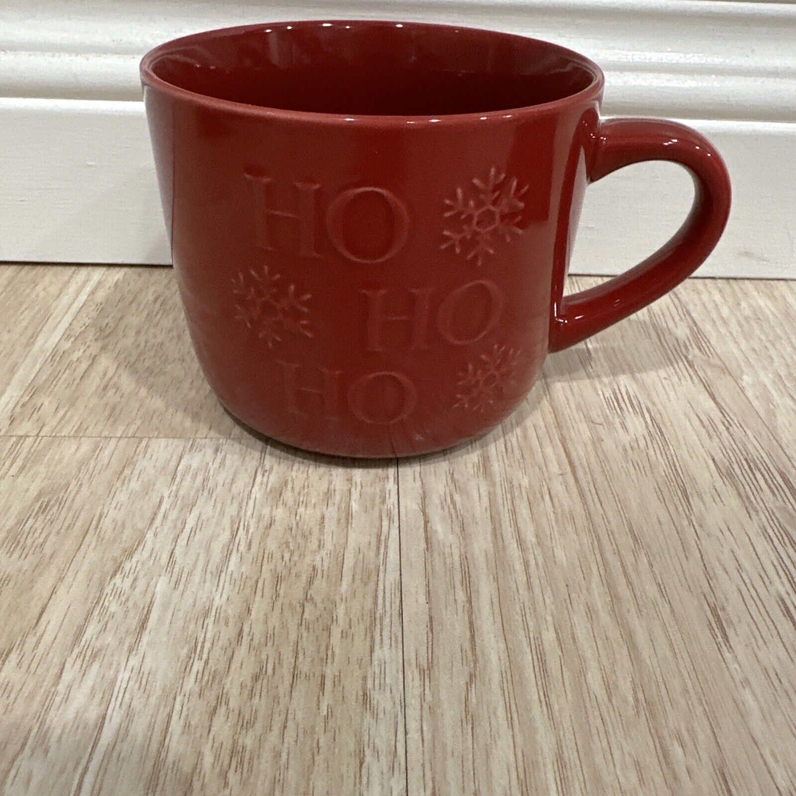 Threshold HO HO HO Red Holiday Mug, 16 oz Stoneware, New with tags NWOT