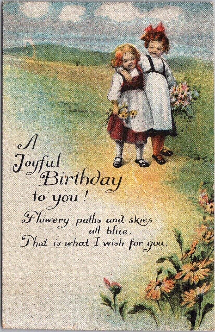 Vintage 1910s HAPPY BIRTHDAY Greetings Postcard 