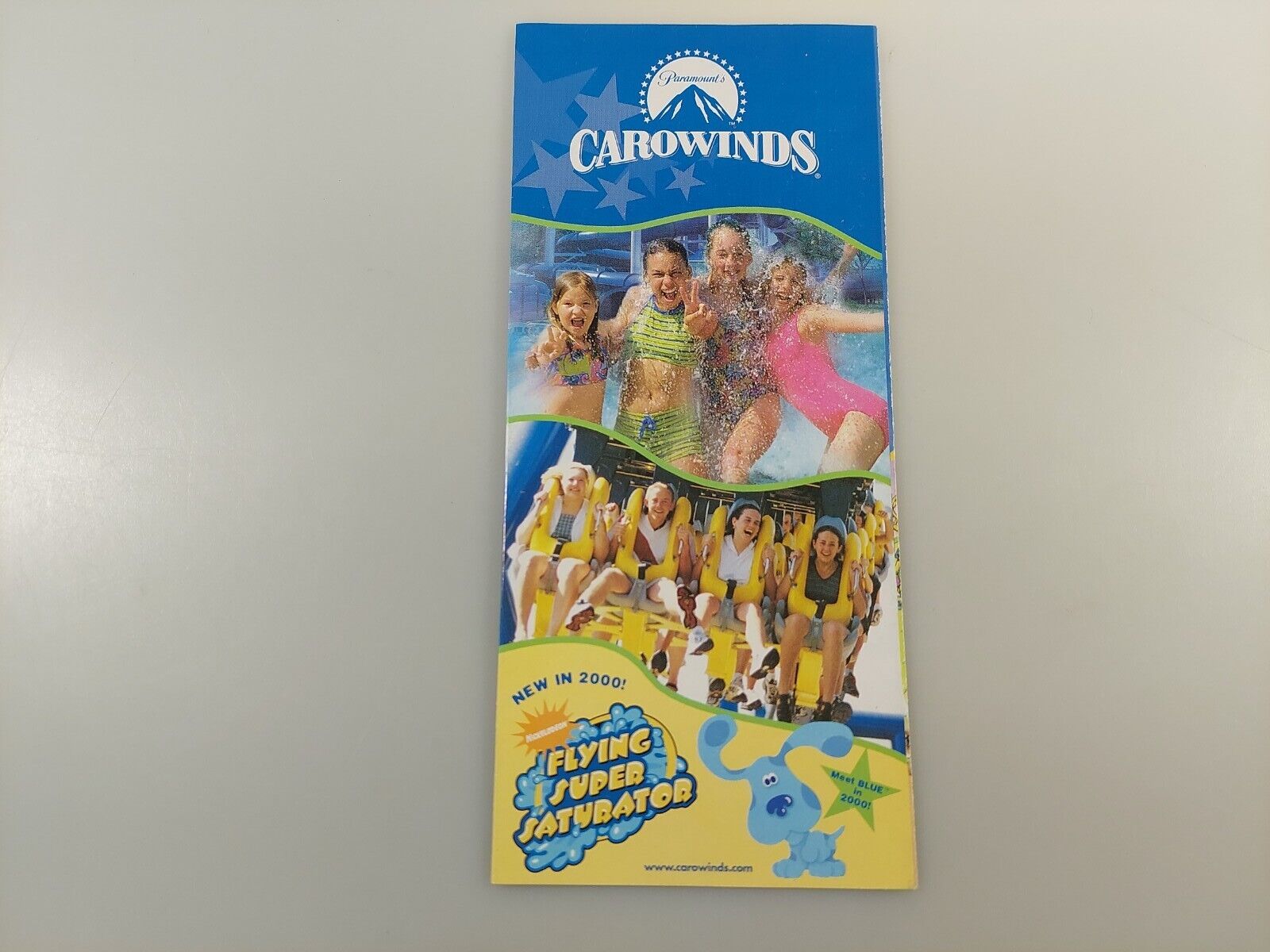 2000 Paramount’s Carowinds Amusement Park Brochure VTG 