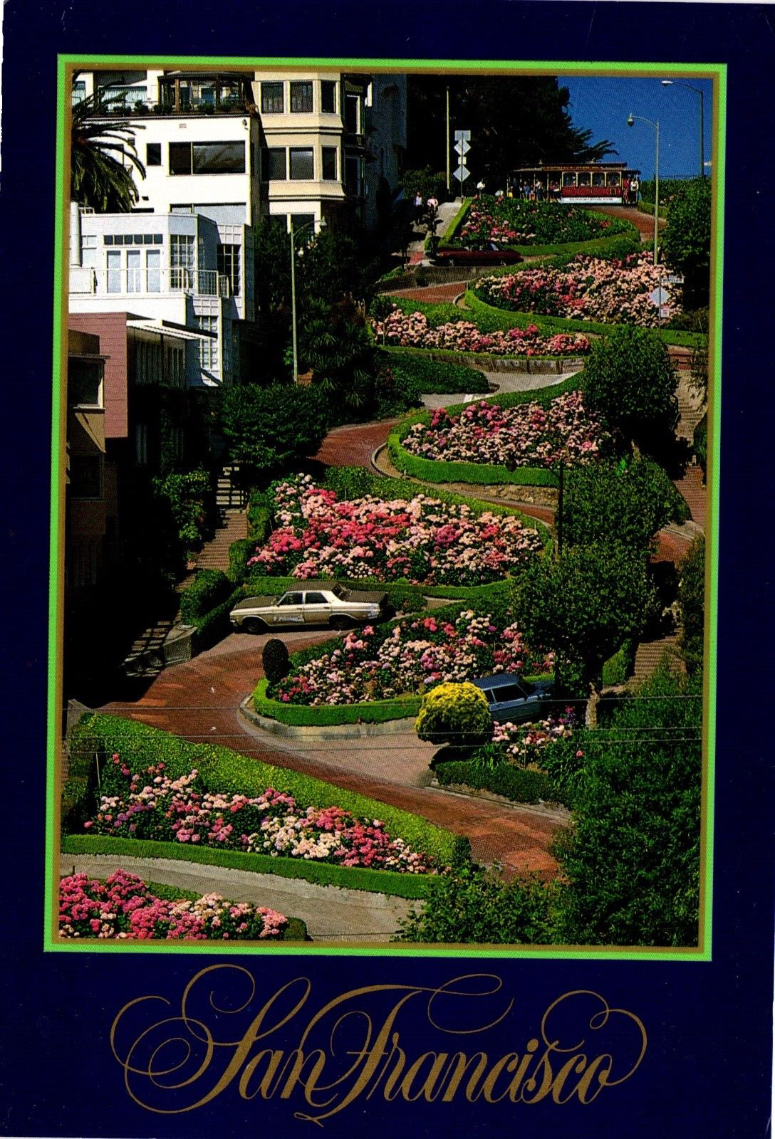 San Francisco Lombard Street The Crookedest Street Postcard Unposted