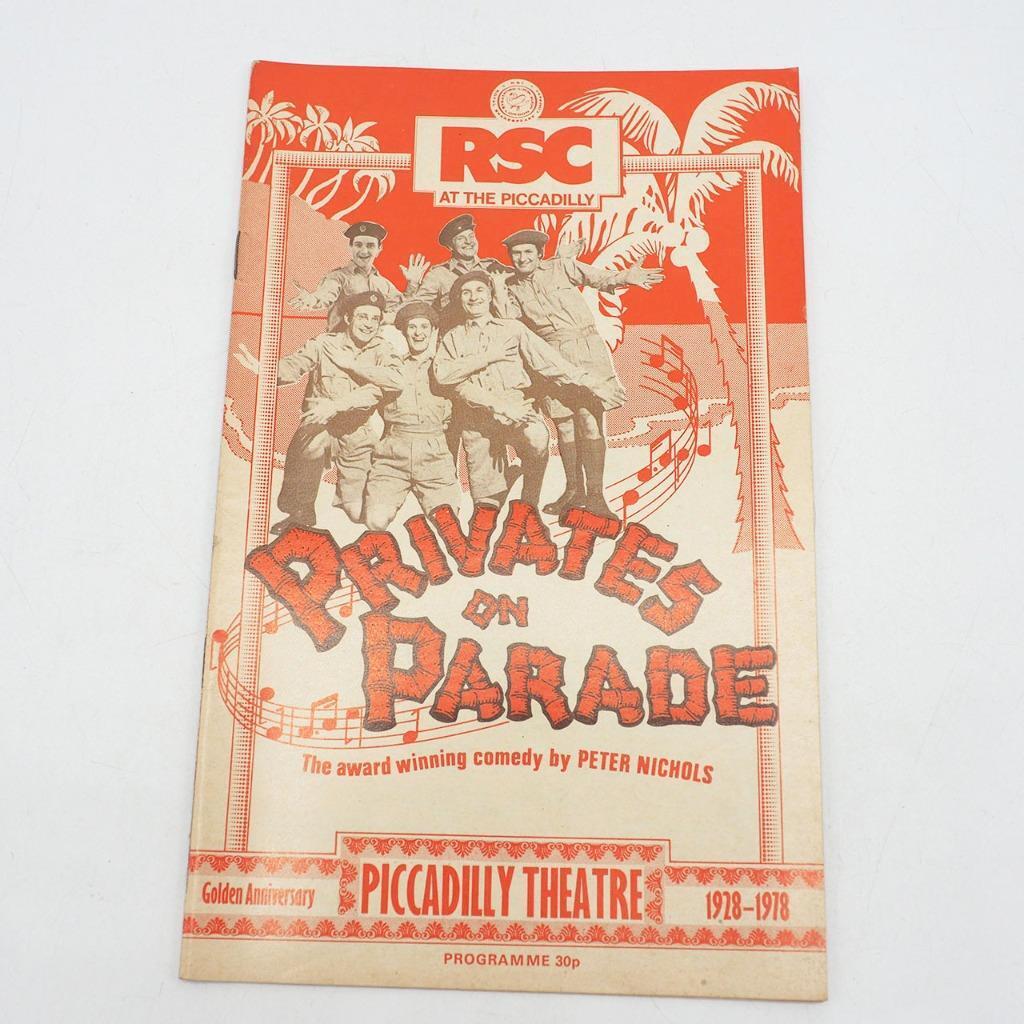 Vintage Theater Program Privates On Paradise Piccadilly Theatre March 1978