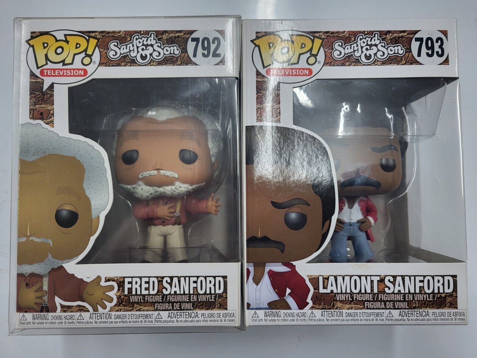 Funko Pop Lot Television Sanford and Son Fred and Lamont Sanford 792 & 793 Pair