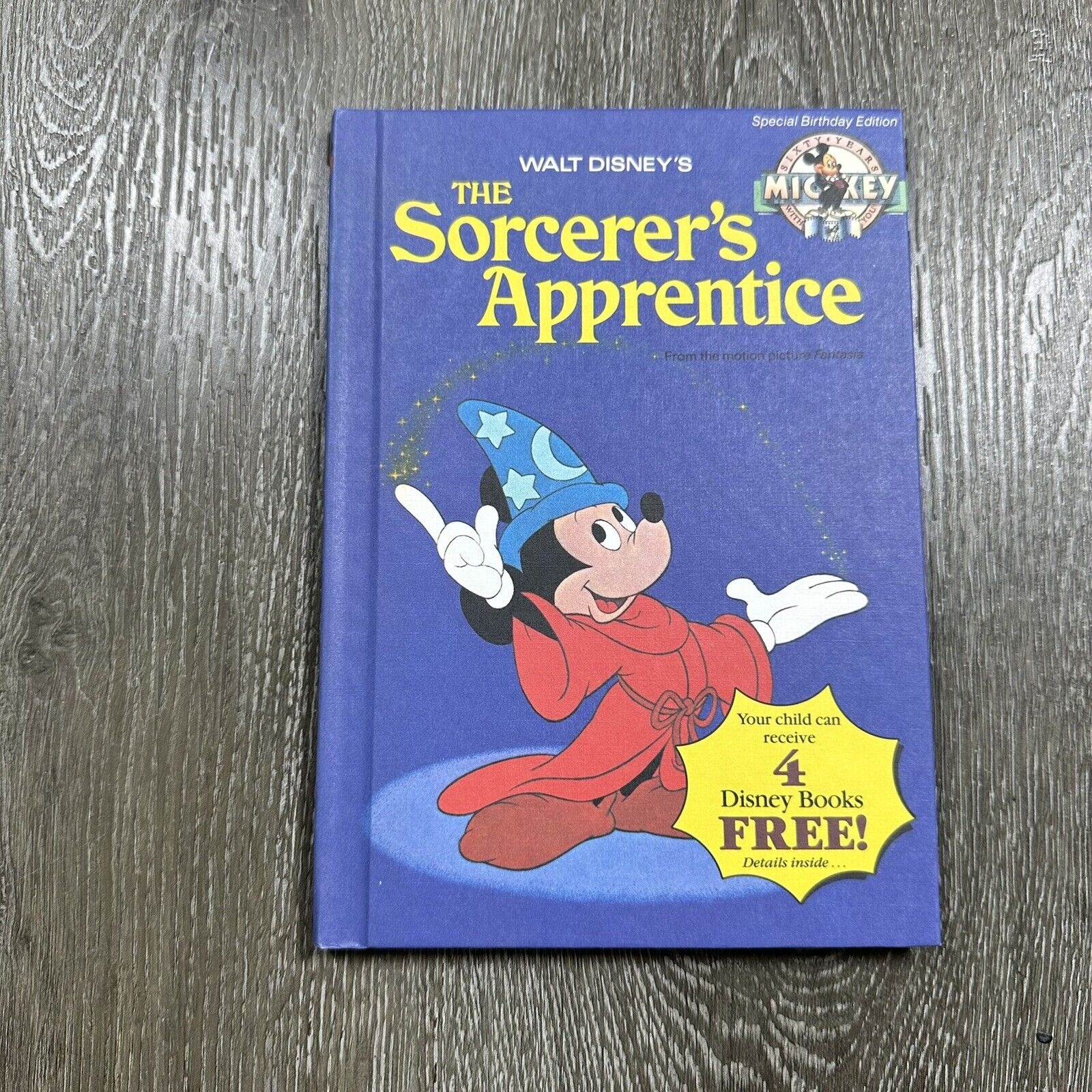 VINTAGE - Disney\'s The Sorcerer\'s Apprentice Mickey Mouse 1973 Book