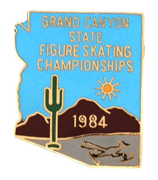 VTG 1984 Grand Canyon State Figure Skating Championship Lapel Hat Pin Arizona
