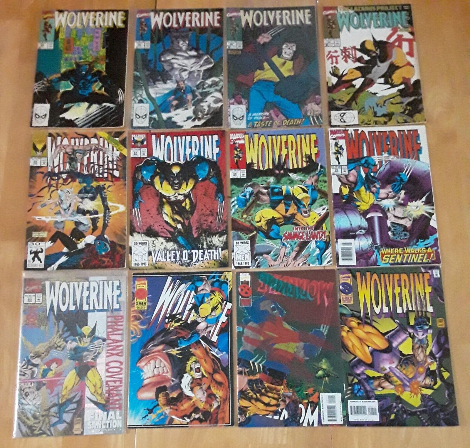 Huge Lot of 12 Marvel Wolverine Comics 80\'s 90\'s Chris Claremont