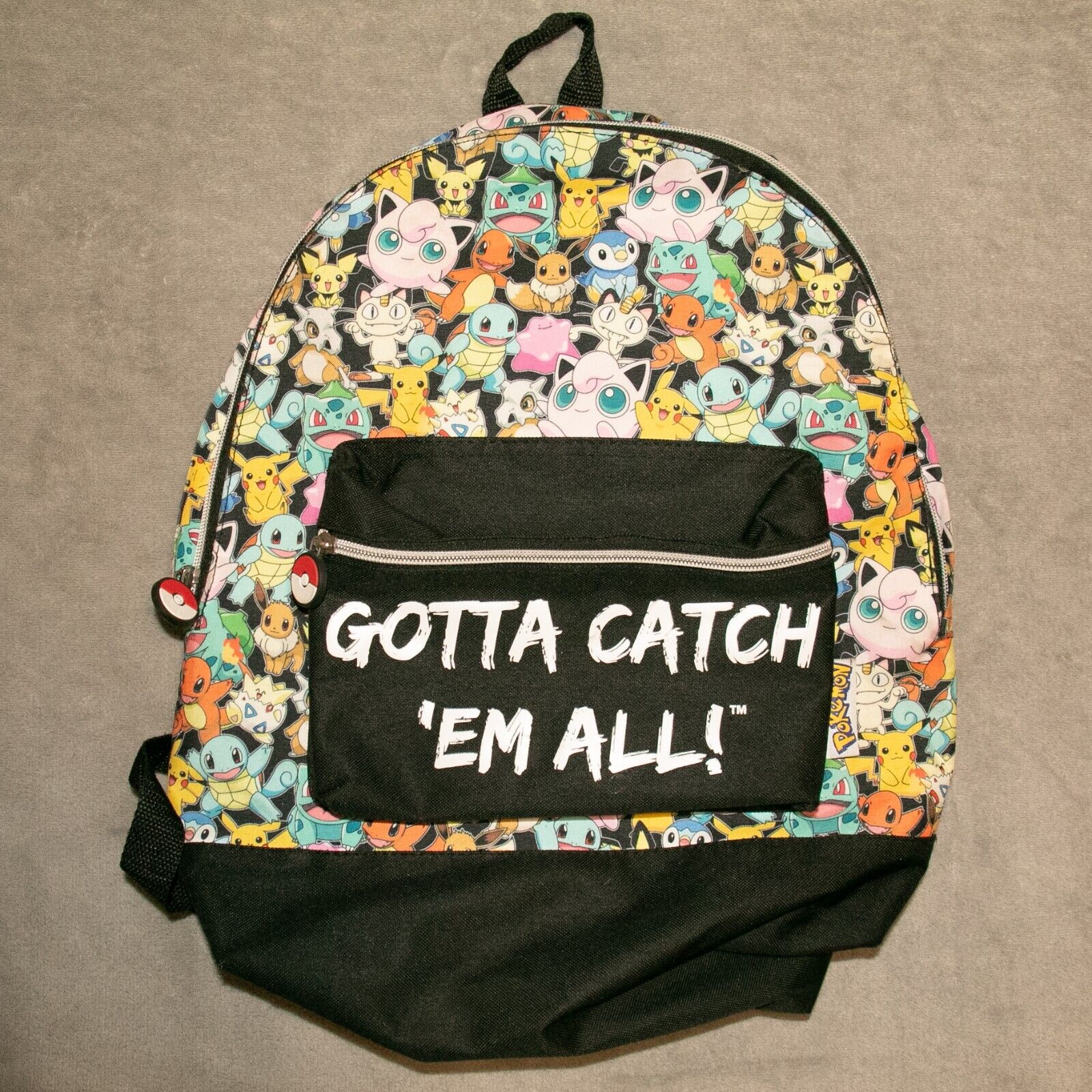 Pokemon Gotta Catch Em\' All Pikachu Squirtle Charmander Kids Backpack