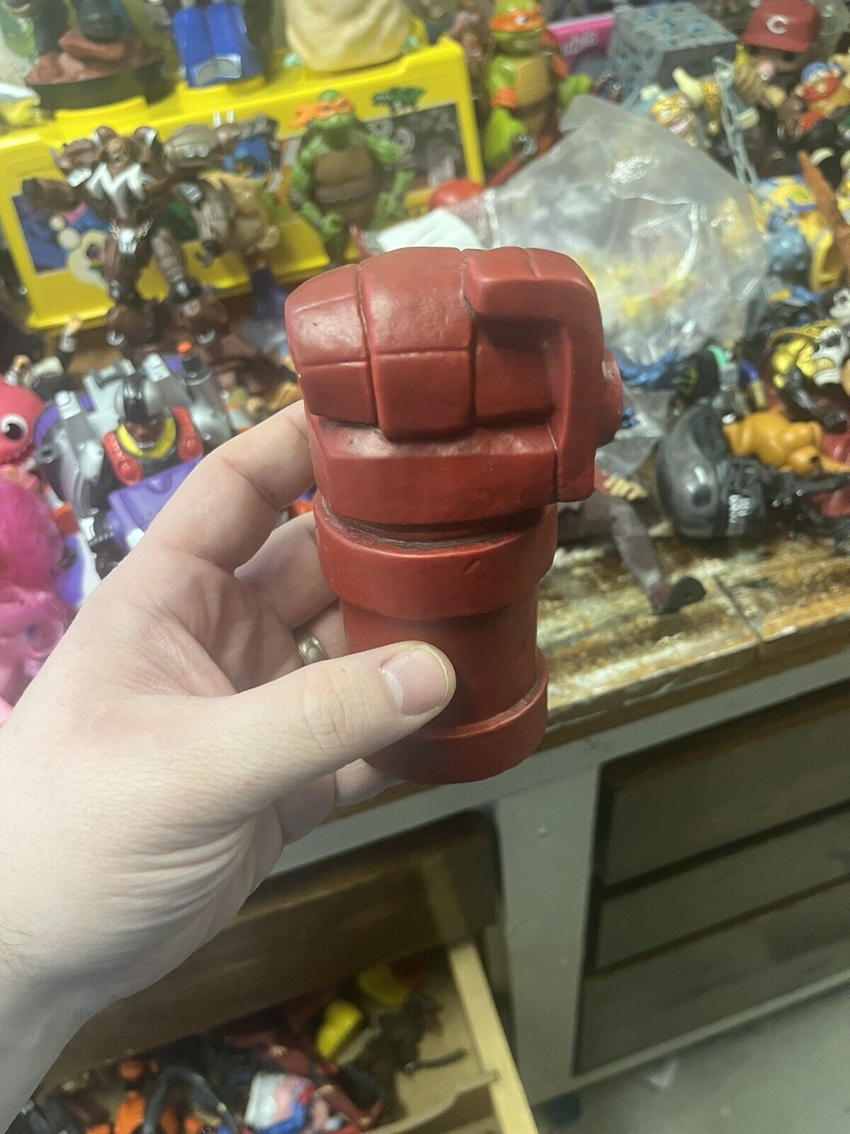 Hellboy Red Ceramic Fist Coin Bank From Zak Toys B14