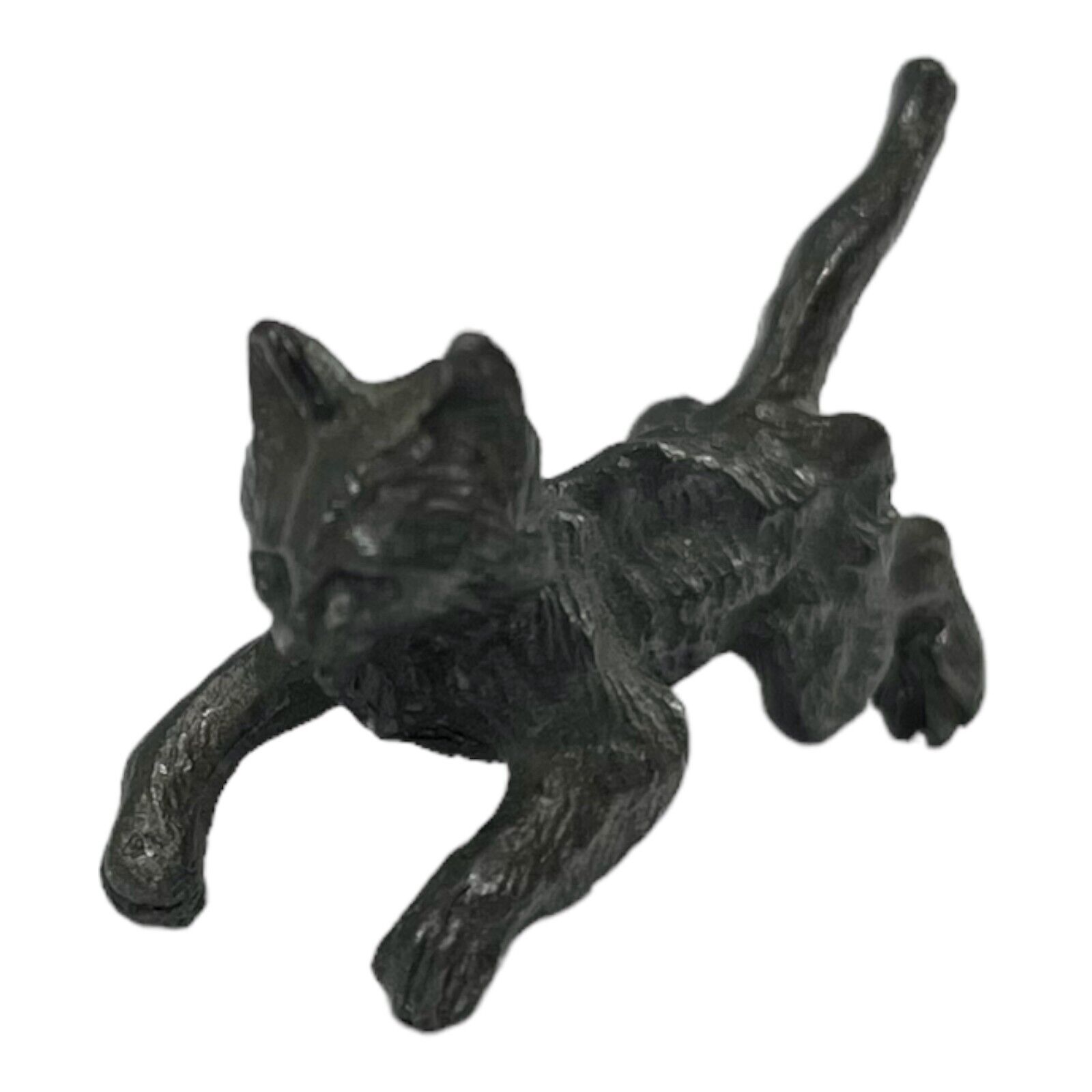 Cat 1.25 Inch Vintage Pewter Figurine