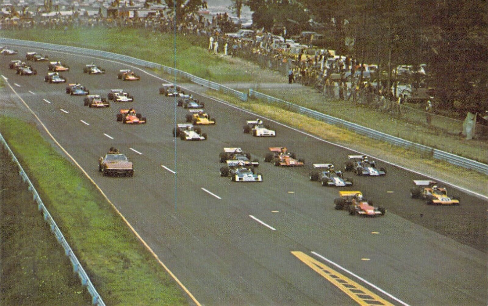 1974 Watkins Glen Grand Prix Formula 1 Racing Corvette Pace Car postcard A68