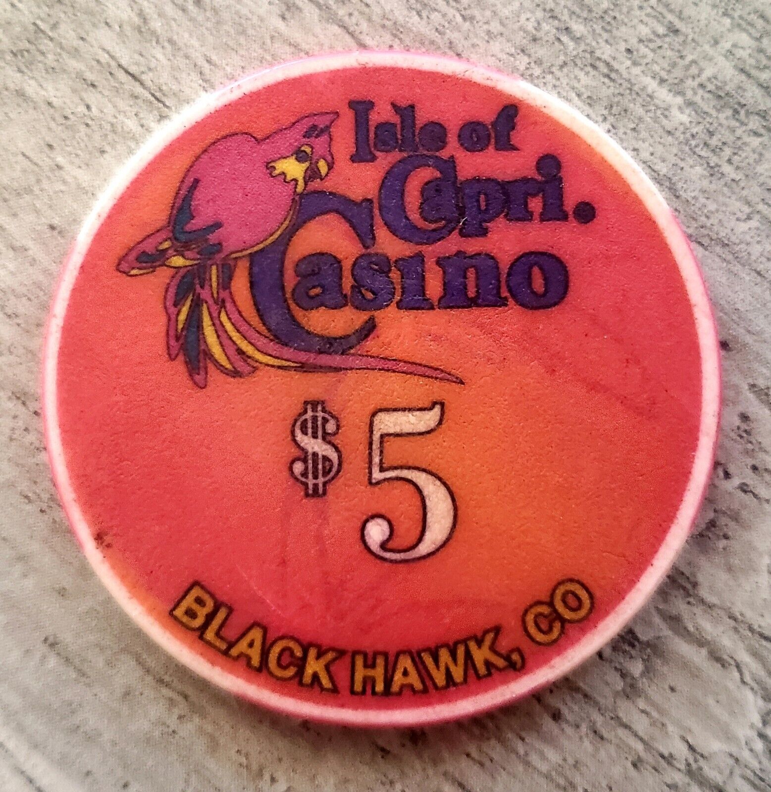 $5 Isle of Capri Casino Chip - Black Hawk, Colorado