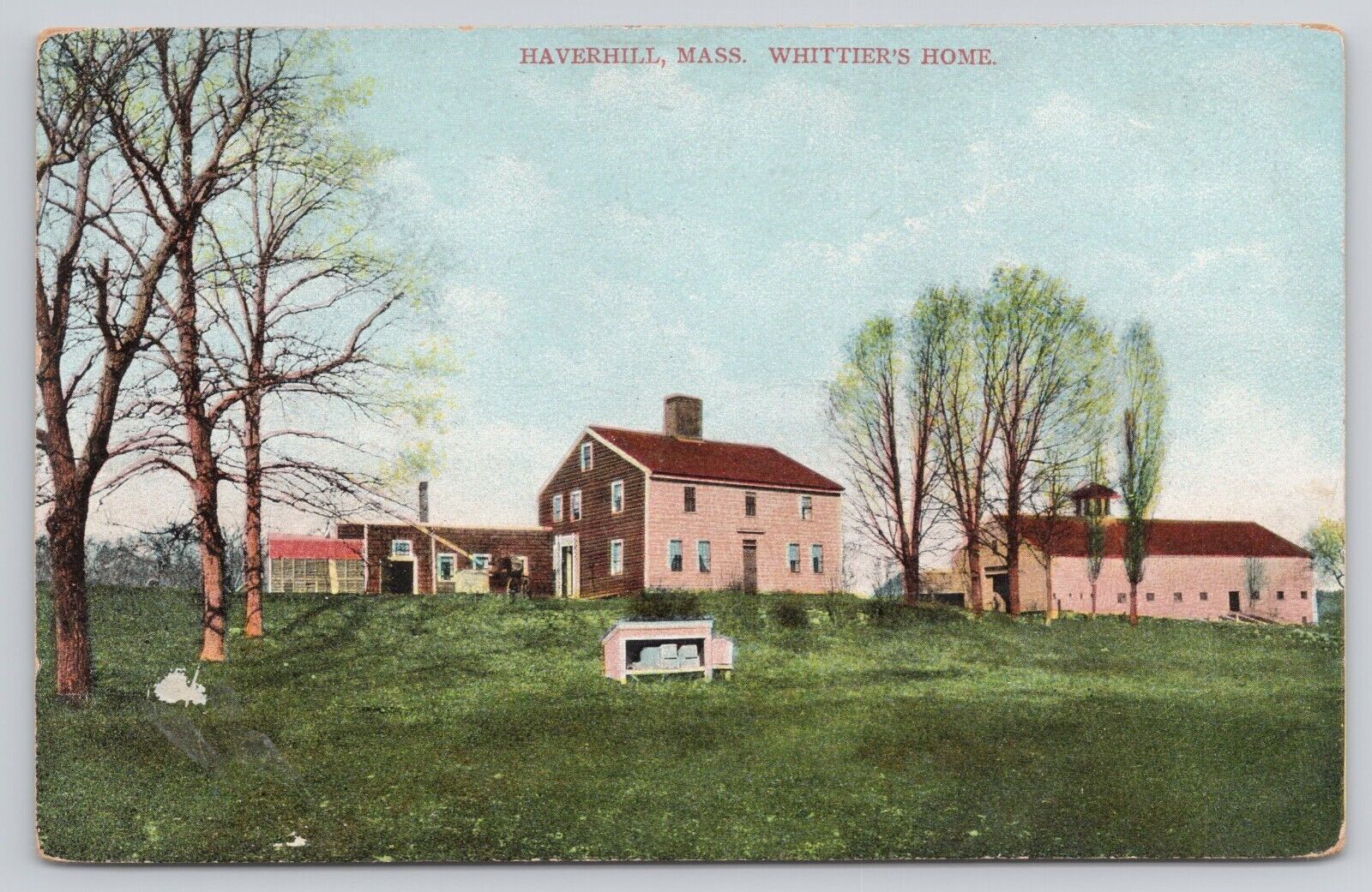 Haverhill Massachusetts MA Whittiers Home Vintage Postcard
