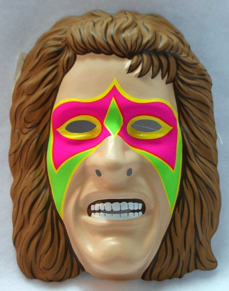 WWF Ultimate Warrior Vintage Halloween Mask WWE WCW NWO PVC Wrestling Y044