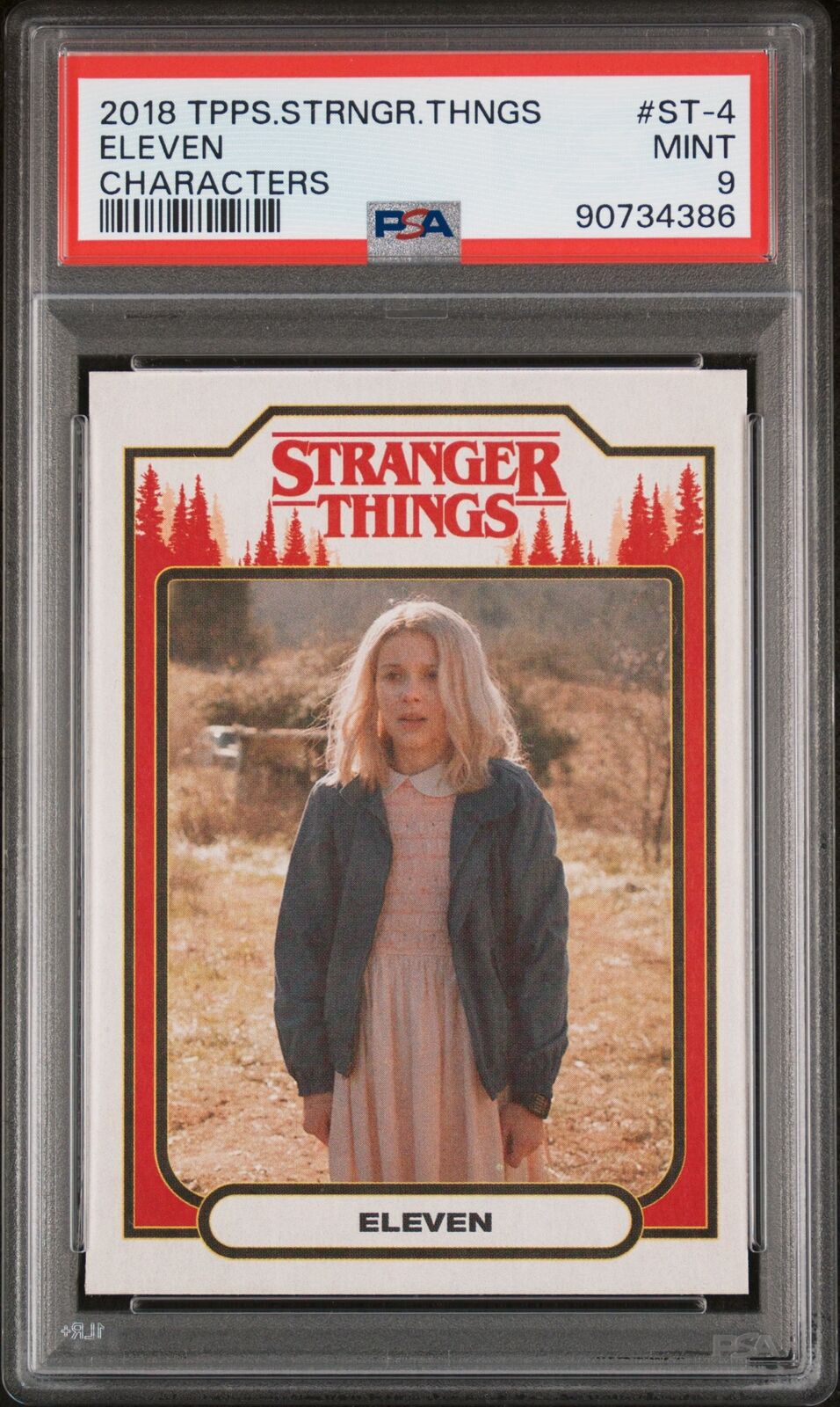 2018 Topps Stranger Things Characters Eleven #ST-4 Rookie RC PSA 9