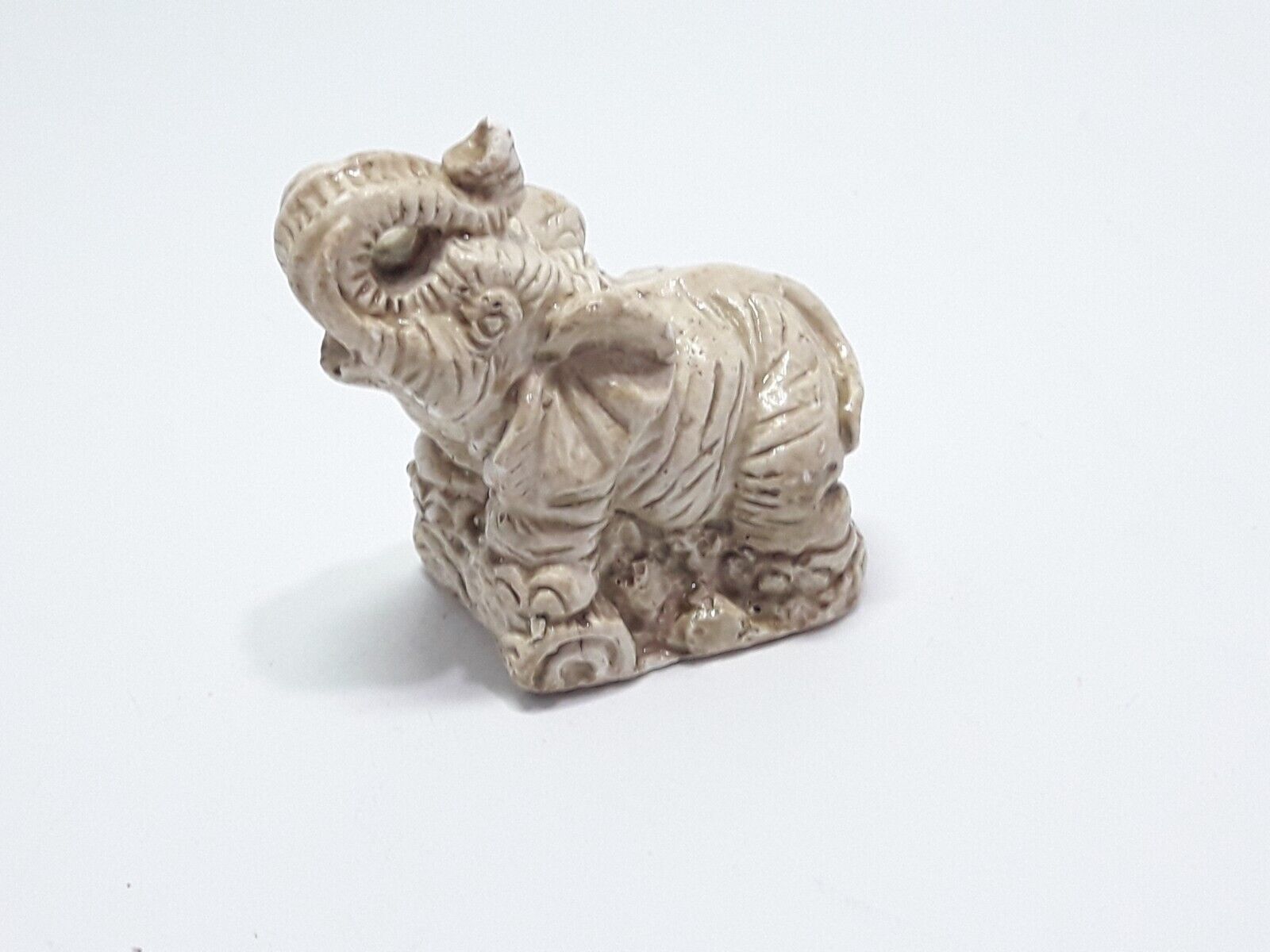Vintage Gypsum Figurine of an Elephant Small