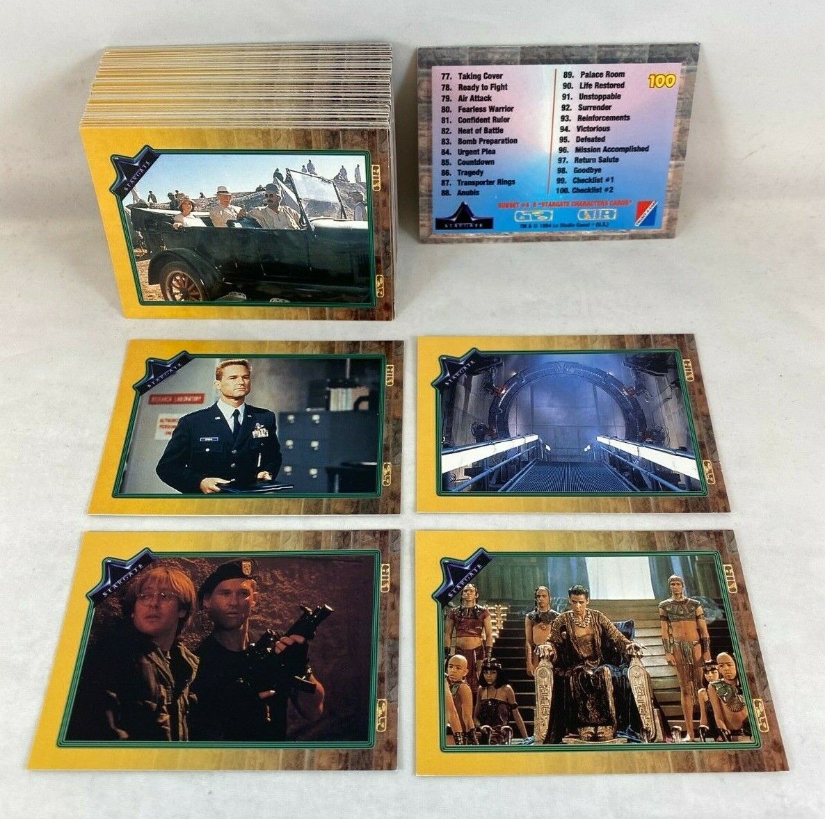 STARGATE THE MOVIE (Collect-A-Card/1994) Complete Card Set JAMES SPADER (100)