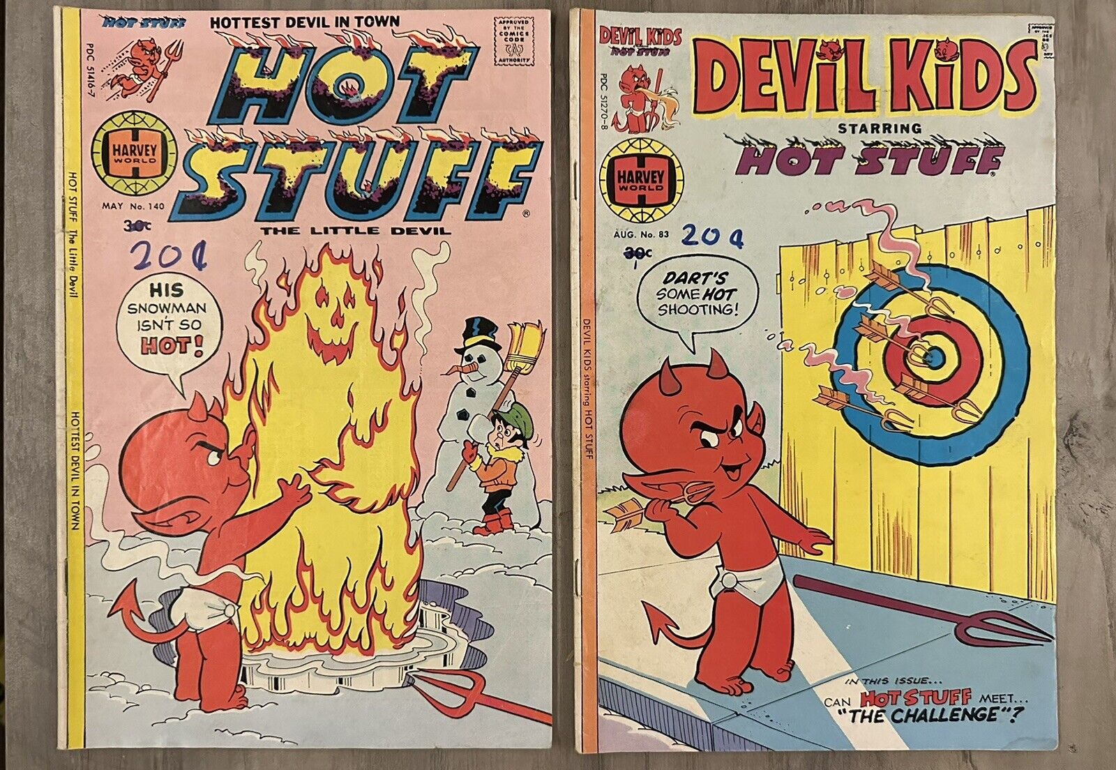 Devil Kids #83 August 1977 & Hot Stuff #144 May - Harvey World Comic Book