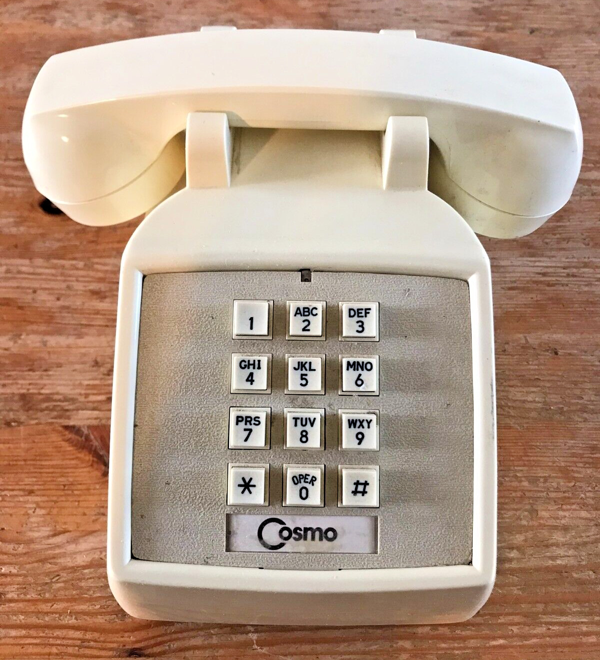 Cosmo Push Button Phone Off-White Desk Top Telephone